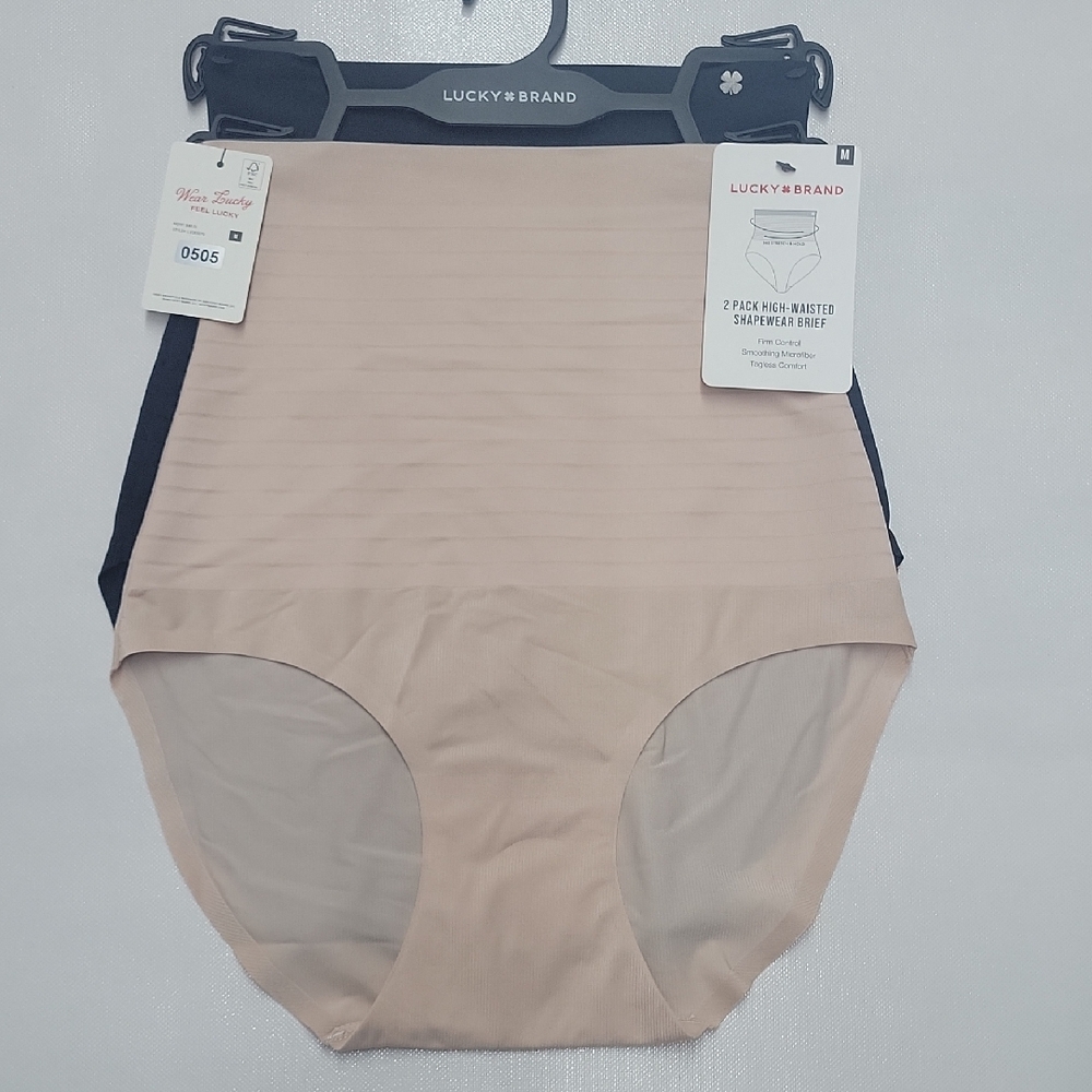 Lucky Brand High-Waisted Briefs - Nude and Black
